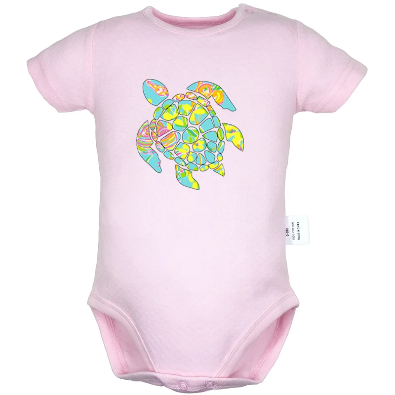 Морской Черепаха Цветок Девочка пивной сезон папа Охота девочка дизайн