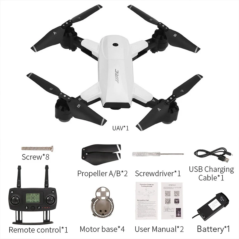 white with 1 battery JJRC H78G 5G WiFi FPV 1080P широкоугольная HD камера gps двойной режим позиционирования складной Радиоуправляемый Дрон Квадрокоптер RTF Профессиональный беспилотник - Цвет: white with 1 battery