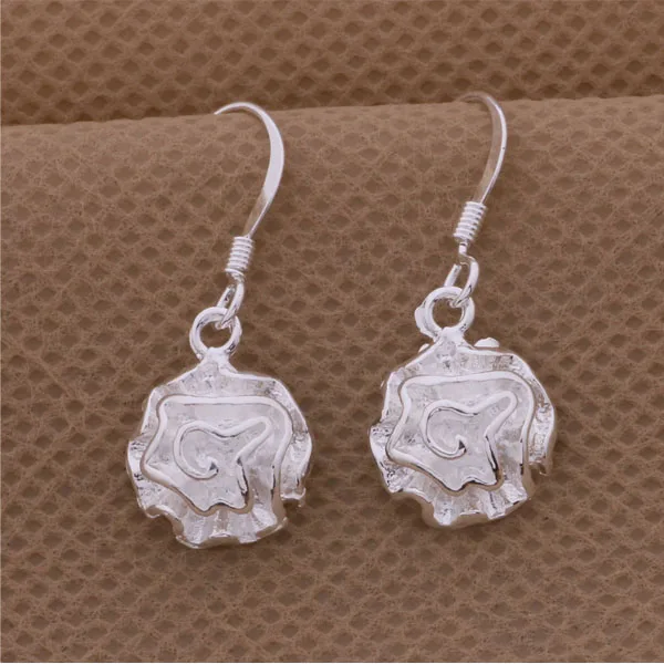 Женские серебряные серьги с розами и цветами хит продаж ювелирное изделие прямая