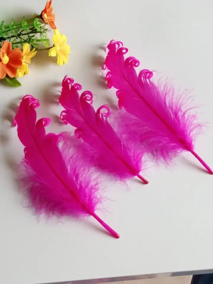 Новинка! 50 шт. изделия ручной работы с розовым гусиным пером 5 7 дюймов/12 17 см