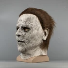 Маска с подсветкой Майкл Майерс убийца на Хэллоуин, жуткое лицо, реквизит для костюма для вечеринки, латексная маска для косплея