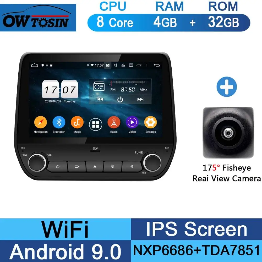 32G Fisheye Camera " ips Android 9,0 Восьмиядерный 4 Гб ОЗУ+ 64 Гб ПЗУ автомобильный dvd-плеер мультимедиа для Ford EcoSport Fiesta радио gps Parrot BT - Цвет: 32G Fisheye Camera