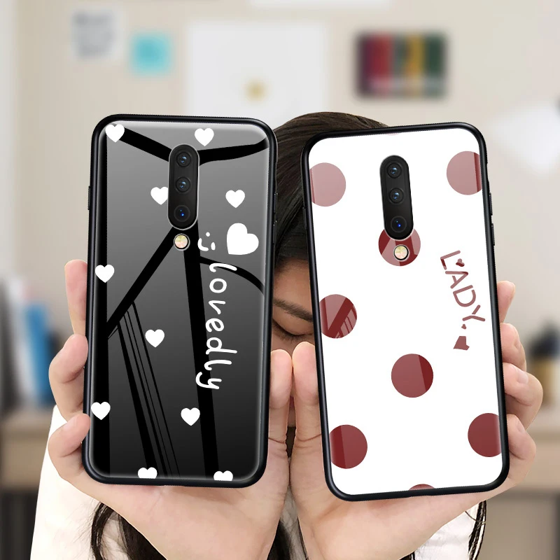 Чехол из закаленного стекла для телефона для Oneplus 7T Pro 7 Pro 6 6T 5 5T роскошный цветной градиентный чехол
