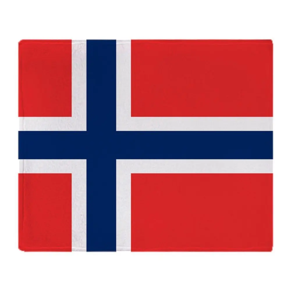 Мягкое Флисовое одеяло с флагом Норвегии мягкое фланелевое для дивана кровати