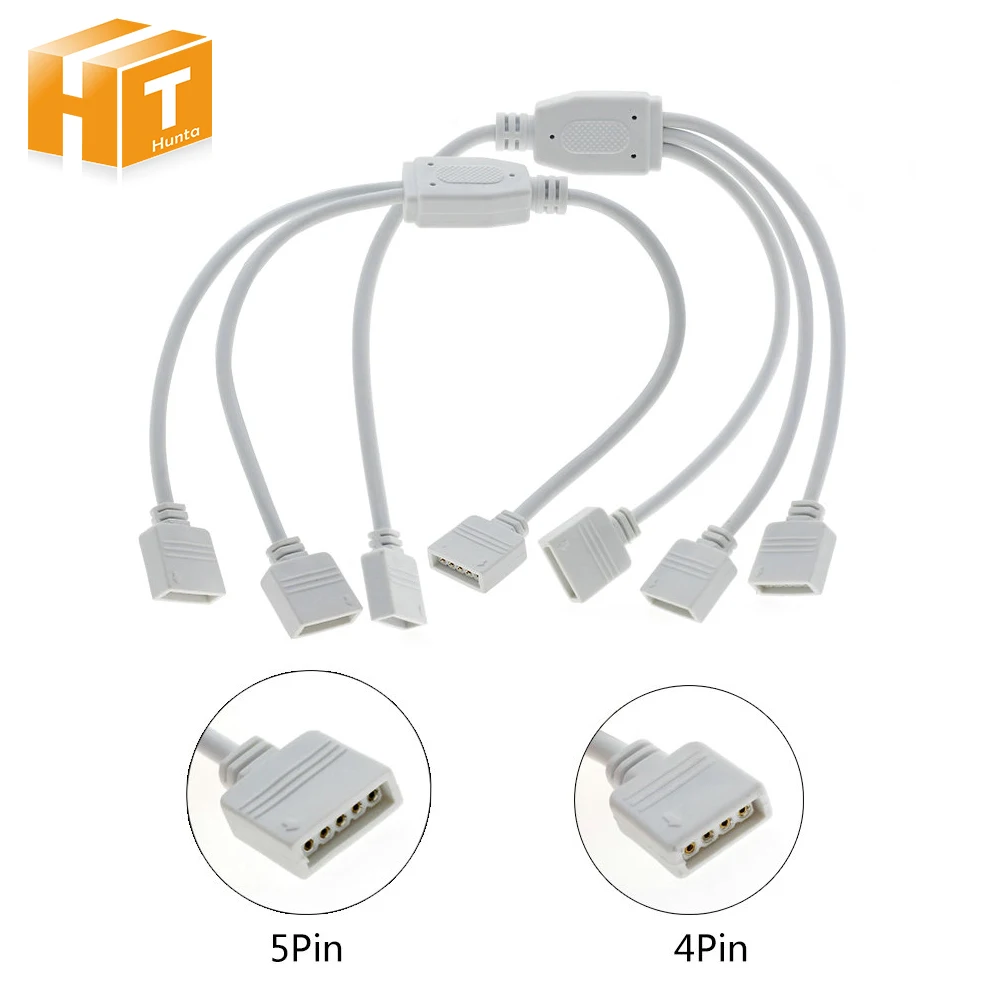 4pin 5pin концентратор от 1 до 3 / 2 RGB RGBW разъем светодиодной ленты.|control rs232|splitter greencontrol