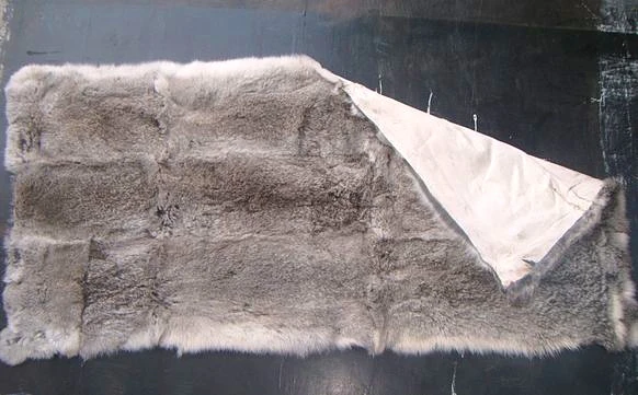 Натурального Цвета кроличий мех кожи Коврик для ползания ковры одеяло домашний