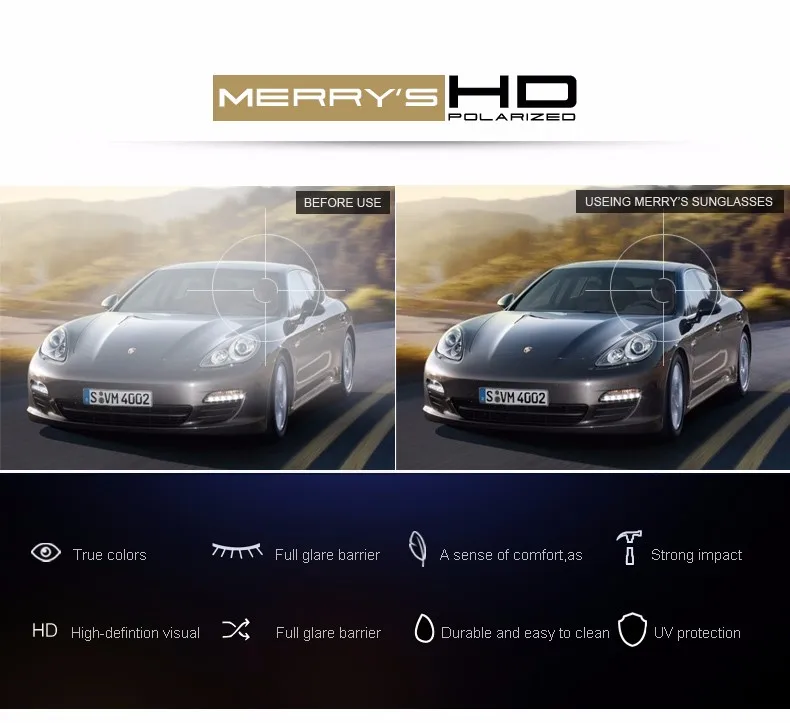 MERRYS дизайн Для мужчин Классические брендовые солнечные очки HD поляризованные Алюминий солнцезащитные очки Роскошные оттенки UV400 S8728