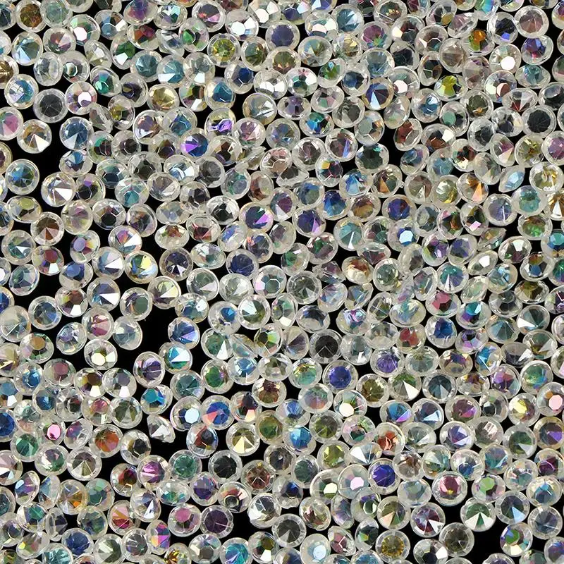 2000 шт./упак. ясно красочные акриловые и украшением в виде кристалла прозрачный