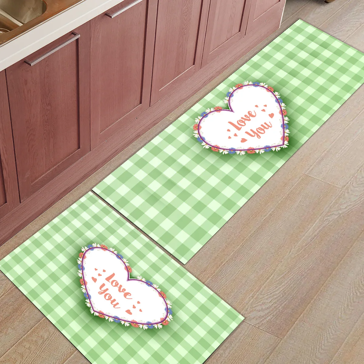 Скандинавский мультяшный этнический коврик на кухню из 2 предметов коврики для