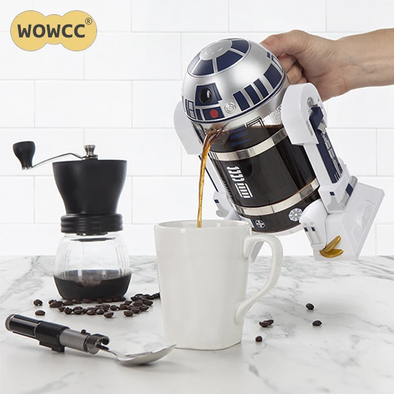 Кофейник WOWCC 960 мл Домашняя мини ручная кофеварка французская прессованная
