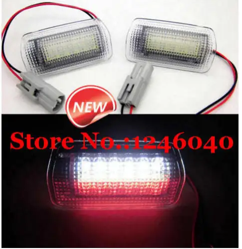 White red dual color 2 шт. светодиодный дверной светильник для Toyota Avalon Prius eiz Tundra VENZA Sequoia Camry Crown Estima Land Cruiser Prado - Испускаемый цвет: White red dual color