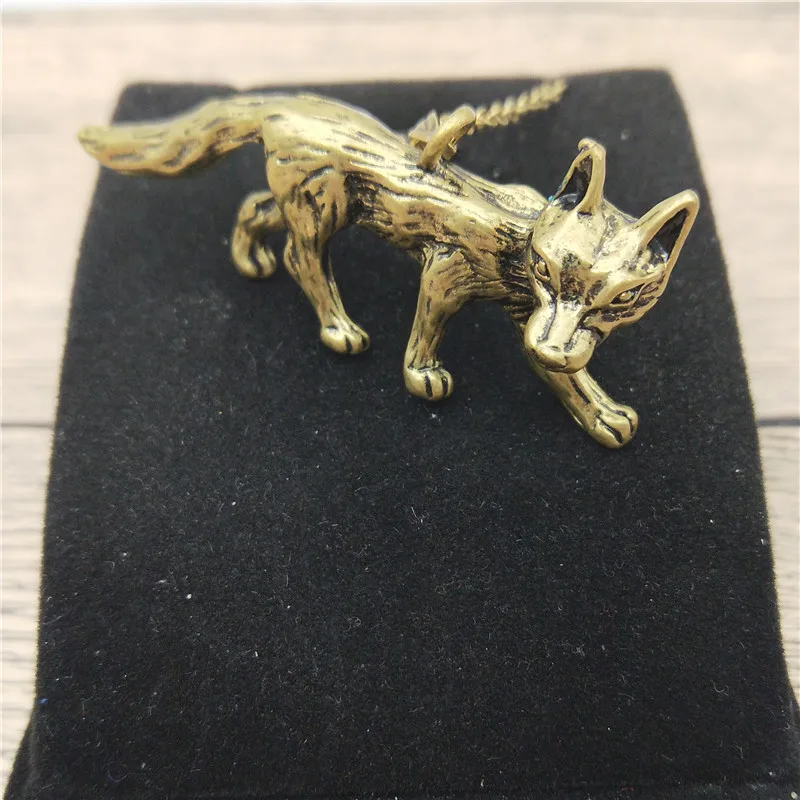 Новинка Посеребренная лиса ожерелье модный стиль Серебряный цвет кулон Женская