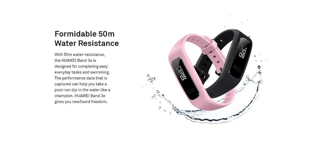 huawei Band 3e Honor Band 4, умный Браслет для бега, Amoled, цветной, 0,5 дюйма, сенсорный экран, для плавания, для обнаружения положения, для сна