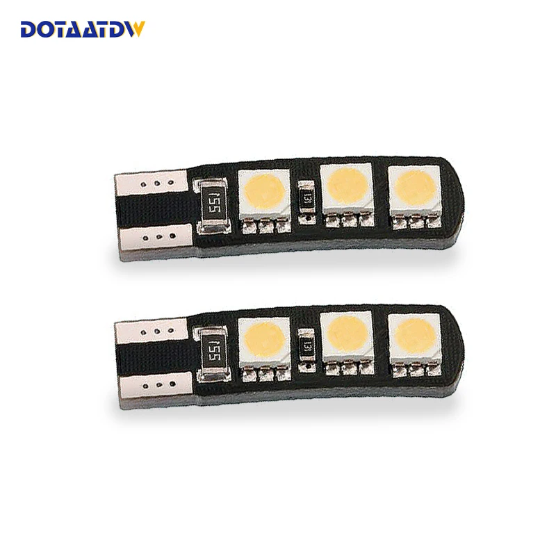 DOTAATDW 10x Auto T10 Led White 194 W5W LED 168 5050 6SMD Car Super Bright Turn Side License Plate Light Lamp Bulb DC 12V|Сигнальная