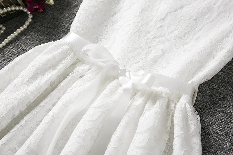 Кружевное летнее платье для девочек детское принцессы праздничная одежда