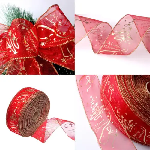 Luxury Red Xmas Tree Ornament Home Shopping Mall Christmas Ribbon Decorations Party Supplies Increase Festival Atmosphere NEW | Дом и сад