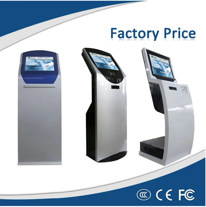 

19 Inch Touch screen countertop Queue kiosk information checking Digital Signage ordering kiosk with one 80mm printer