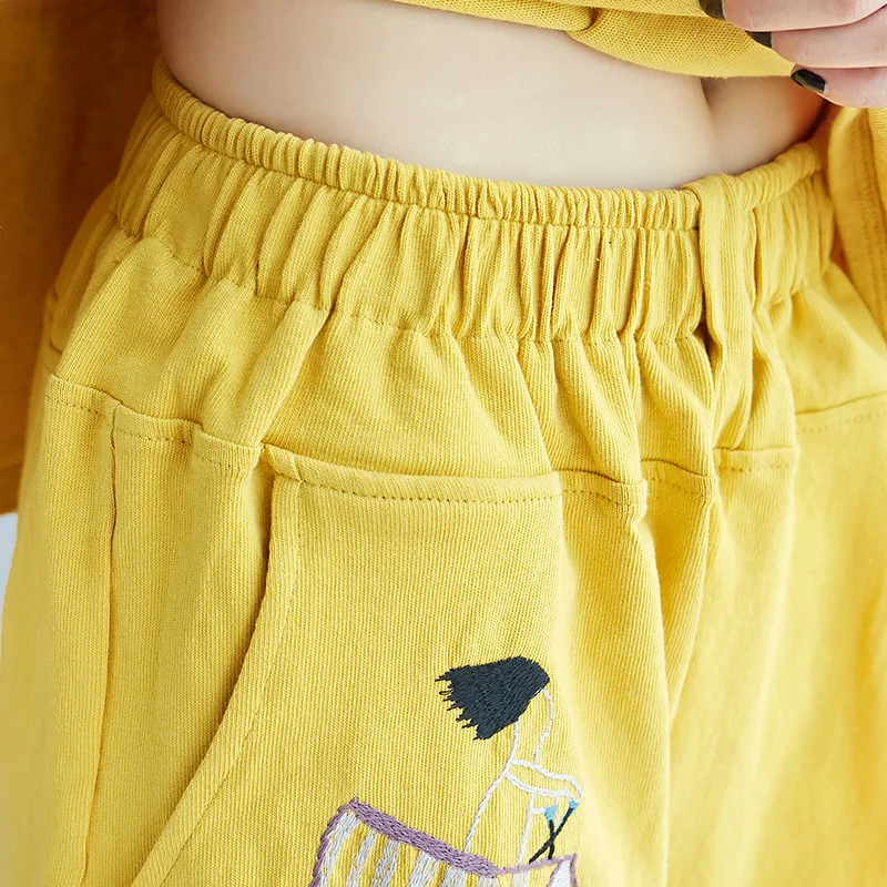 Модная футболка женские комплекты из двух предметов лето 2020 Корейская Новинка