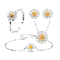 new arrivals silver color daisy flower bracelets jewelry for woman gift