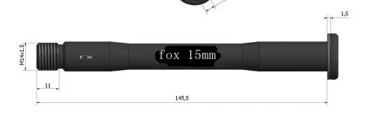 Передняя фара для Fox rockshox QR 15 мм 36 г черная 15*100 мм|superlight| |
