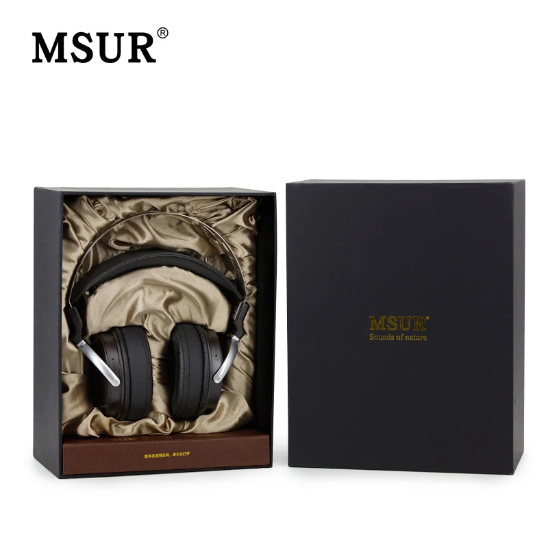 msour N650 деревянный Металл Hifi Музыка DJ наушники гарнитура с бериллиевым сплавом драйвер Portein кожа - Цвет: With original box