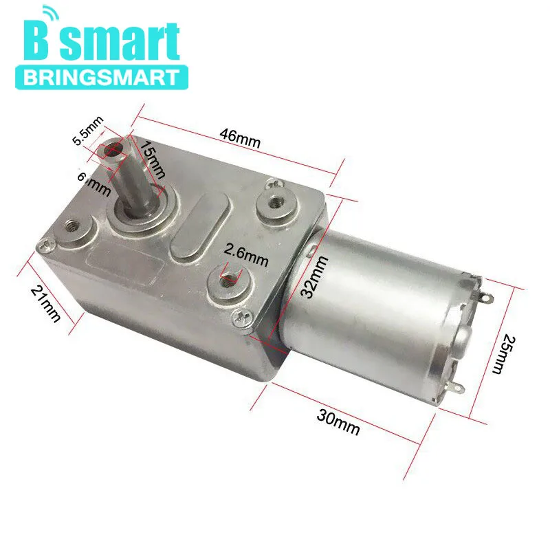 BringSmart JGY-370 червячный мотор-редуктор постоянного тока мотор турбо привод с большим вращающим моментом 6V мини электрический Шестерни двигатель 12В высокого качества двигатель мотор-редуктор с встроенной функцией спуска затвора