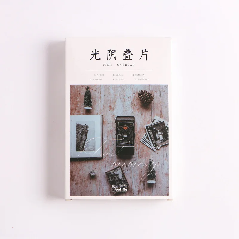 

30 Pcs/Set Creative Time Overlap Postcard /Greeting Card/Message Card/Birthday Letter Envelope Gift Card