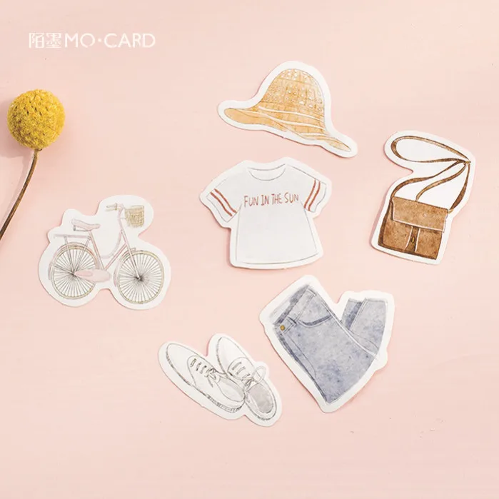 Девушка сердце красочная одежда летние Декоративные Канцелярские наклейки