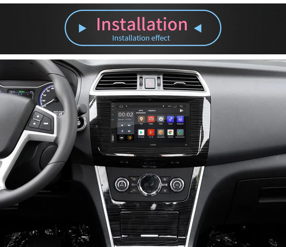 Авторадио 2 Din MP5 Android 8,1, автомобильная аудиосистема, 4 ядра, 2G, 16G, автомагнитола, Автомобильная магнитола, стерео, Mirrolink, 7 дюймов, с Bluetooth, gps, Автомобильная магнитола