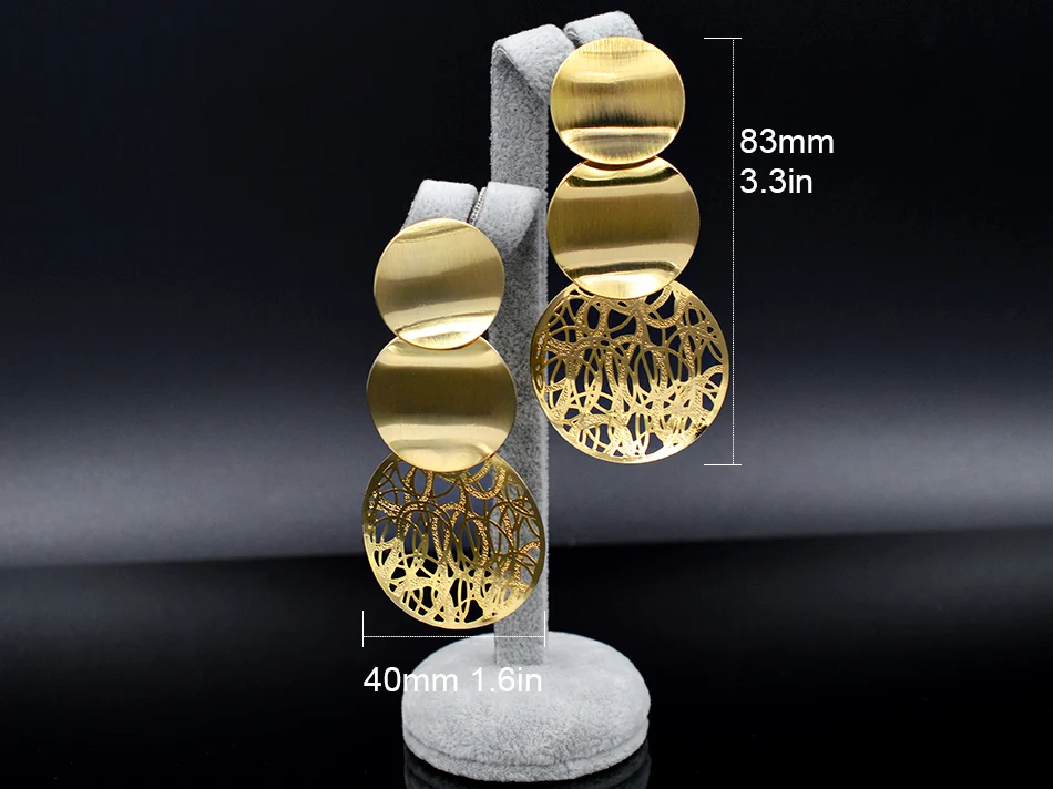 Sunny Jewelry, женские модные большие серьги, длинные висячие серьги, изысканные трендовые ювелирные изделия, перьевые полые серьги для свадебной вечеринки