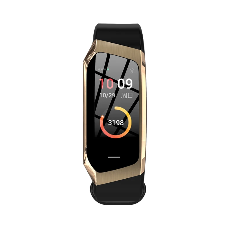 Black and Gold Jelly Comb Смарт часы для Android IOS кровяное давление монитор сердечного ритма спортивные фитнес часы Bluetooth 4,0 для мужчин и женщин умные часы - Цвет: Black and Gold