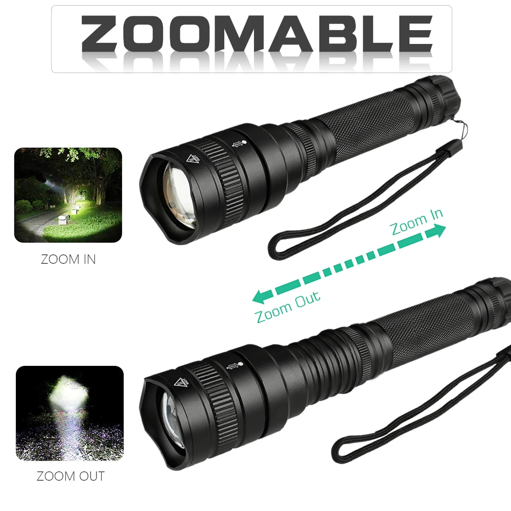 7500LumensXLamp xhp70.2 самый мощный светодиодный фонарик с зумом водонепроницаемый xhp50