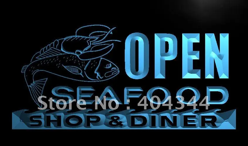 LK650-открытый морепродукты Ресторан обеденная светодиодный ная неоновая световая
