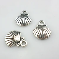 48pcs tibetan silver shellconch charms craft pendants 12x14mm jewelry findings