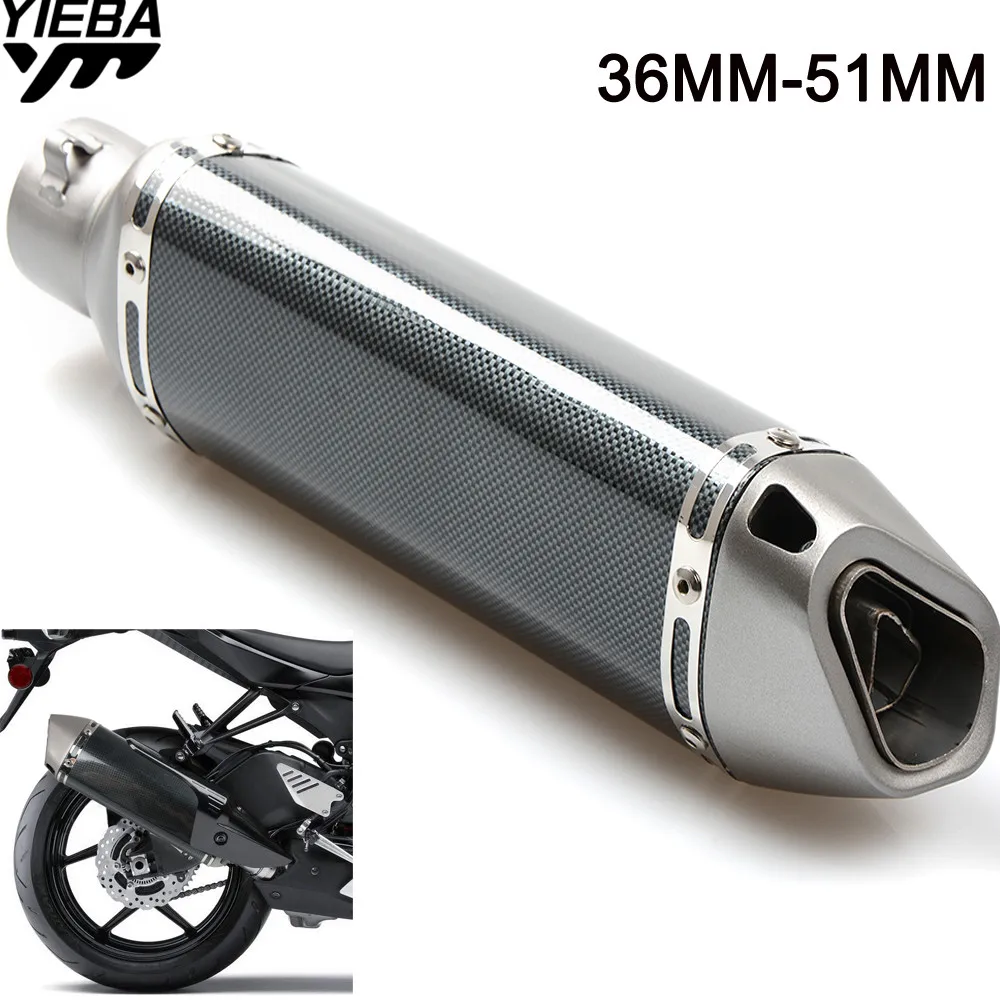 

36-51MM Universal Motorcycle Exhaust Pipe Modified Exhaust Pipe for YAMAHA FAZER600 MT03 MT25 YBR125 TMAX 500/530 XP500 XP530