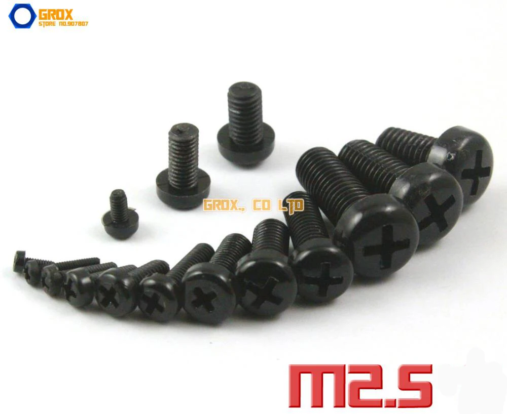 

Черный нейлоновый винт с крестообразной головкой M2.5