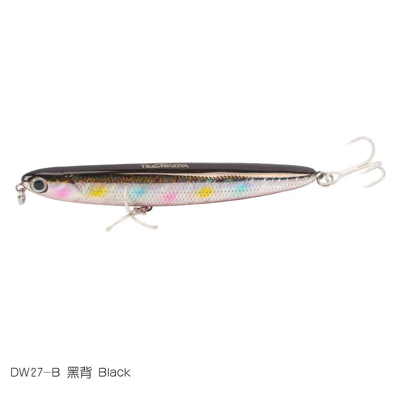 Tsurinoya DW27 110 мм 13 г Topwater карандаш жесткая приманка для рыбалки искусственная приманка со звуковым стальным шариком - Цвет: DW27-B