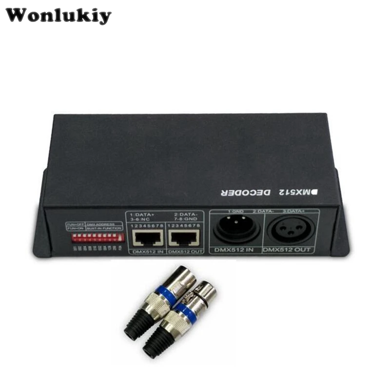Wonlukiy 10 шт./лот 3CH/4CH DC12 24V RGBW DMX светодиодный Управление RGB DMX512 декодер 3/4 канал * 8A