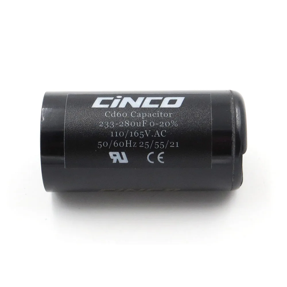 233 280MF 110V 125V 165V CD60 пусковые конденсаторы двигателя Электрический двигатель 280 Mfd uF
