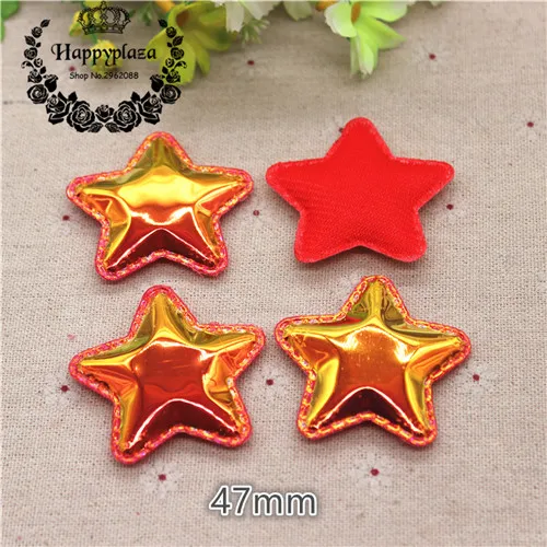 red 12pcs 12 шт. Блестящий AB ПУ ткань мягкий Звезда Форма патчи Аппликации для одежды Аппликации волос шляпа декоративный орнамент DIY - Цвет: red 12pcs