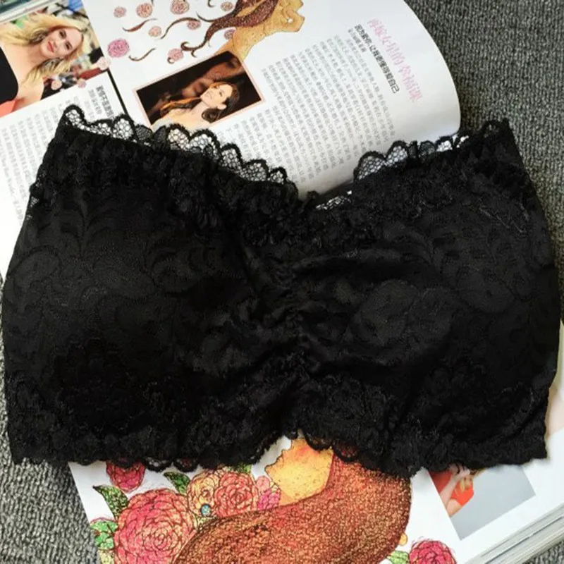 Сексуальные женские Девушки Новые Модные Кружева Твердые без бретелек рукавов