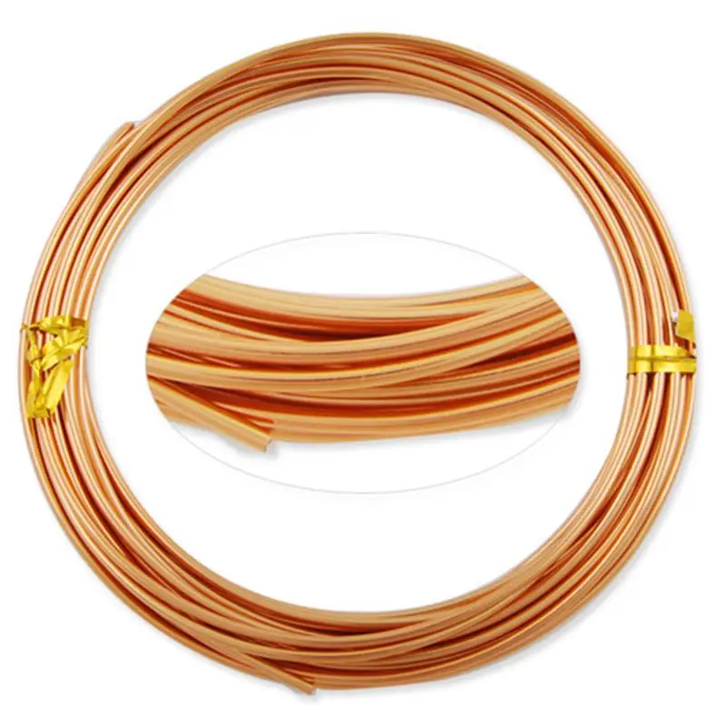 

10Rolls(10x5M) 4# Color Fashion Aluminum Wire For Craft Jewelry Making 2mm Dia-D1259