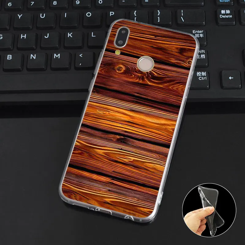DREAMFOX M154 Мягкий силиконовый чехол из ТПУ с Деревянной Стеной для huawei Honor 6A 6C 6X 7C 7X8