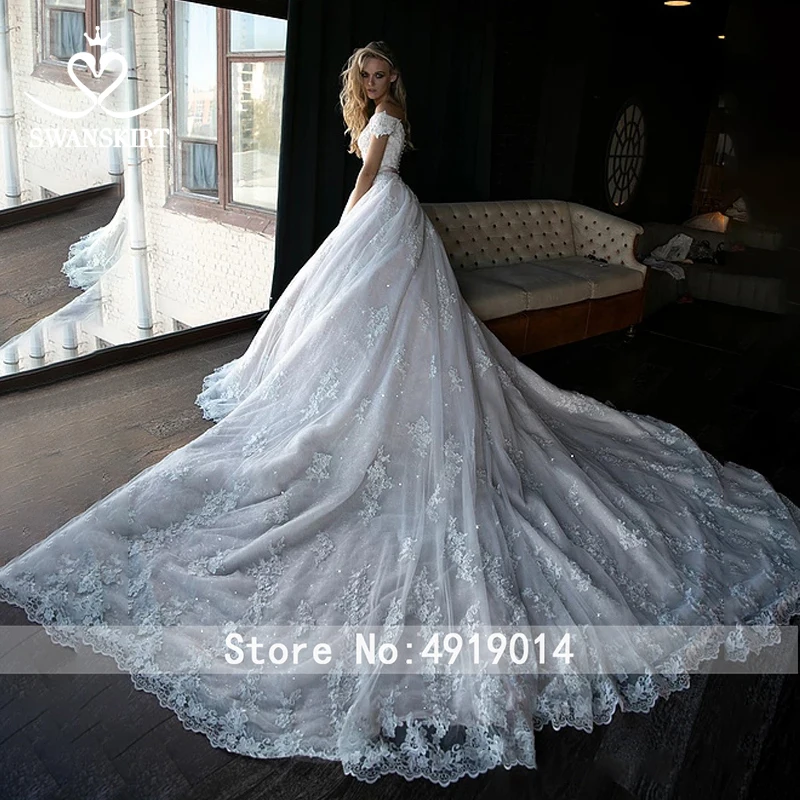 Свадебное платье с открытыми плечами 2020 роскошная юбка Vestido de novia аппликацией из