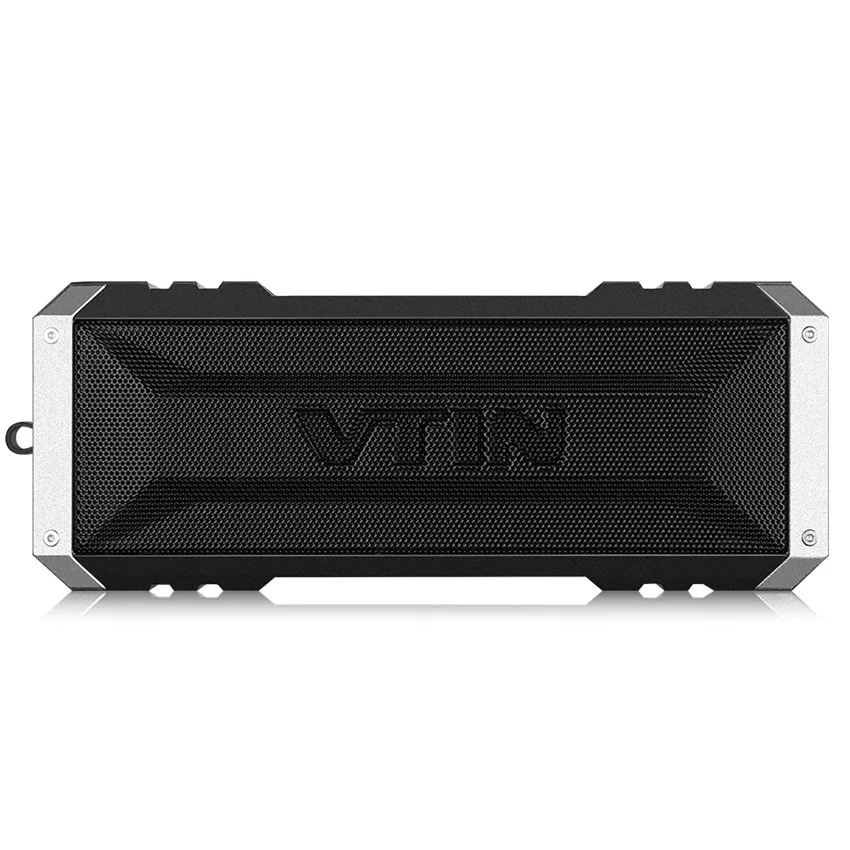 Портативный беспроводной bluetooth-динамик VTIN 20 Вт с двумя десятками водителей, водостойкий бас-динамик с микрофоном и 4400 мАч для Ipad и телефона - Цвет: Cool Black