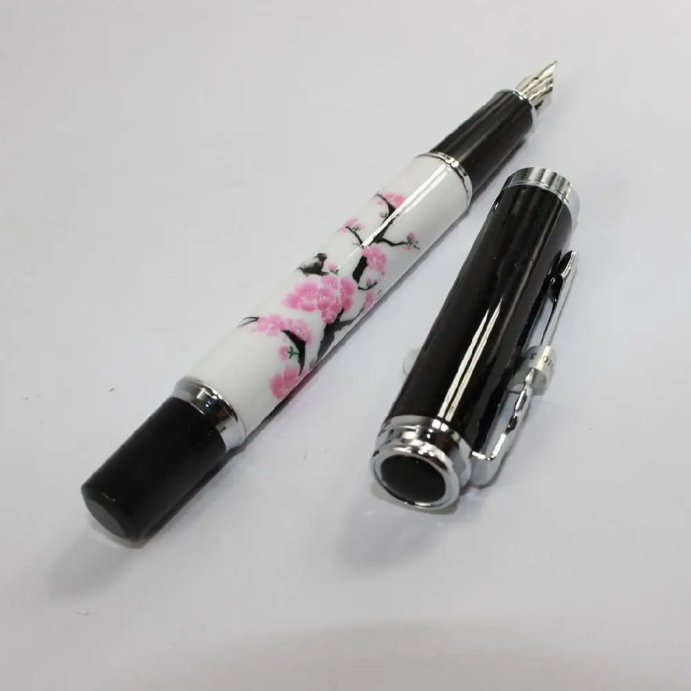 Adeeing элегантный Jinhao 8802 Сливовый цветок авторучка 18kgp|Перьевые ручки| |