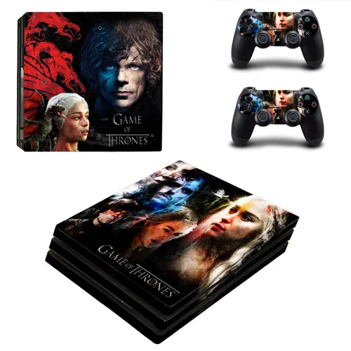 YSP4P-3406 Игра престолов Зима идет PS4 Pro наклейка кожи для playstation 4 Pro консоль и контроллер - Цвет: YSP4P-3406