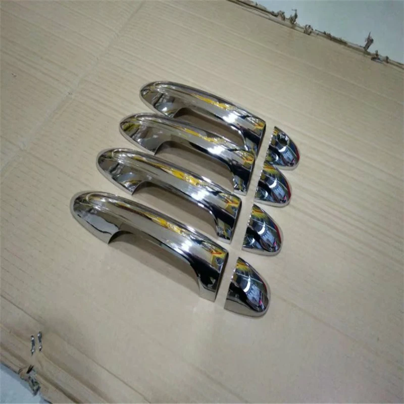 

WELKINRY car auto cover For Toyota Fortuner SW4 AN160 2015 2016 2017 ABS chrome exterior door handle handrail doorknob cap trim