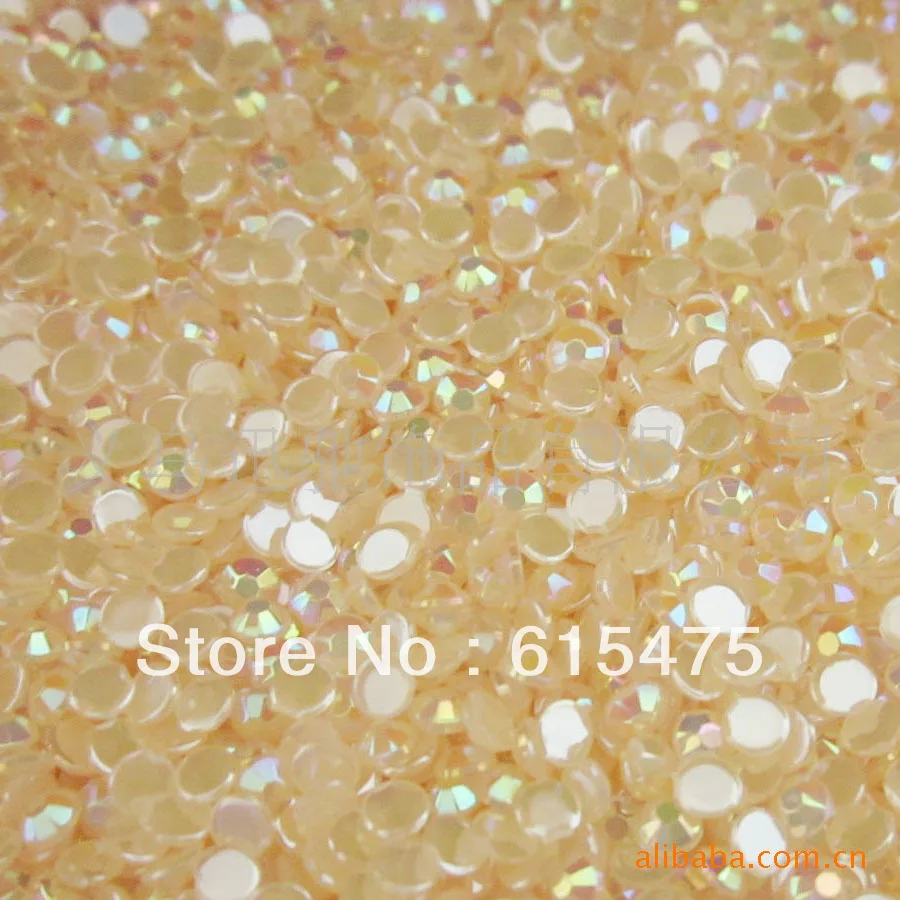 

JELLY LT.PEACH AB 2mm 20,000Pcs/LOT Taiwang Acrylic Flatback Rhinestone,Nail art rhinestones