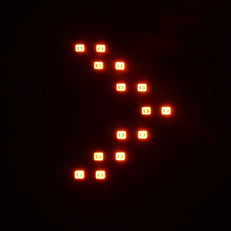 1 шт. автомобильный Стайлинг 14 SMD светодиодный панель со стрелкой желтый зеленый красный синий для автомобиля зеркало заднего вида Индикатор сигнал поворота светильник для парковки